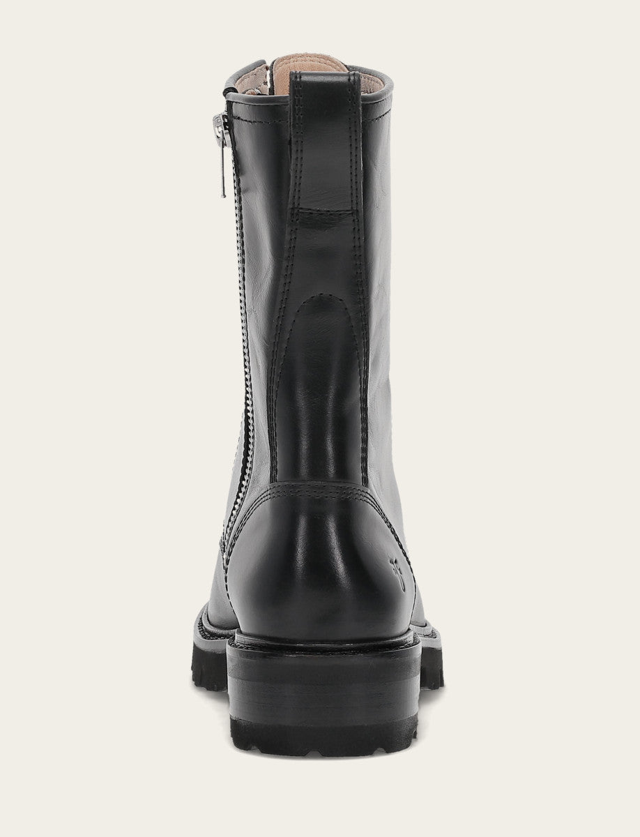 Frye Women's Black Olivia Combat Boots / Black