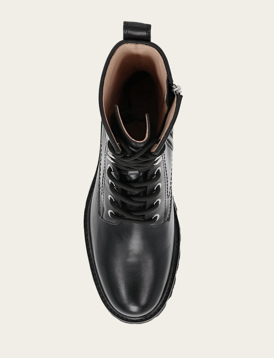 Frye Women's Black Olivia Combat Boots / Black
