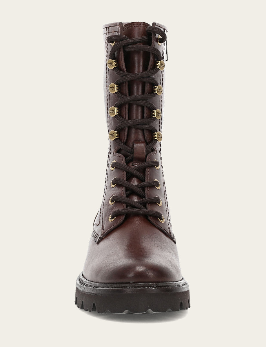 Frye Women's Bourbon Olivia Combat Boots / Bourbon