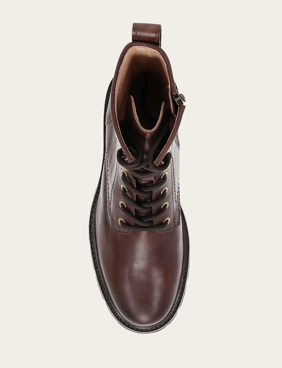 Frye Women's Bourbon Olivia Combat Boots / Bourbon